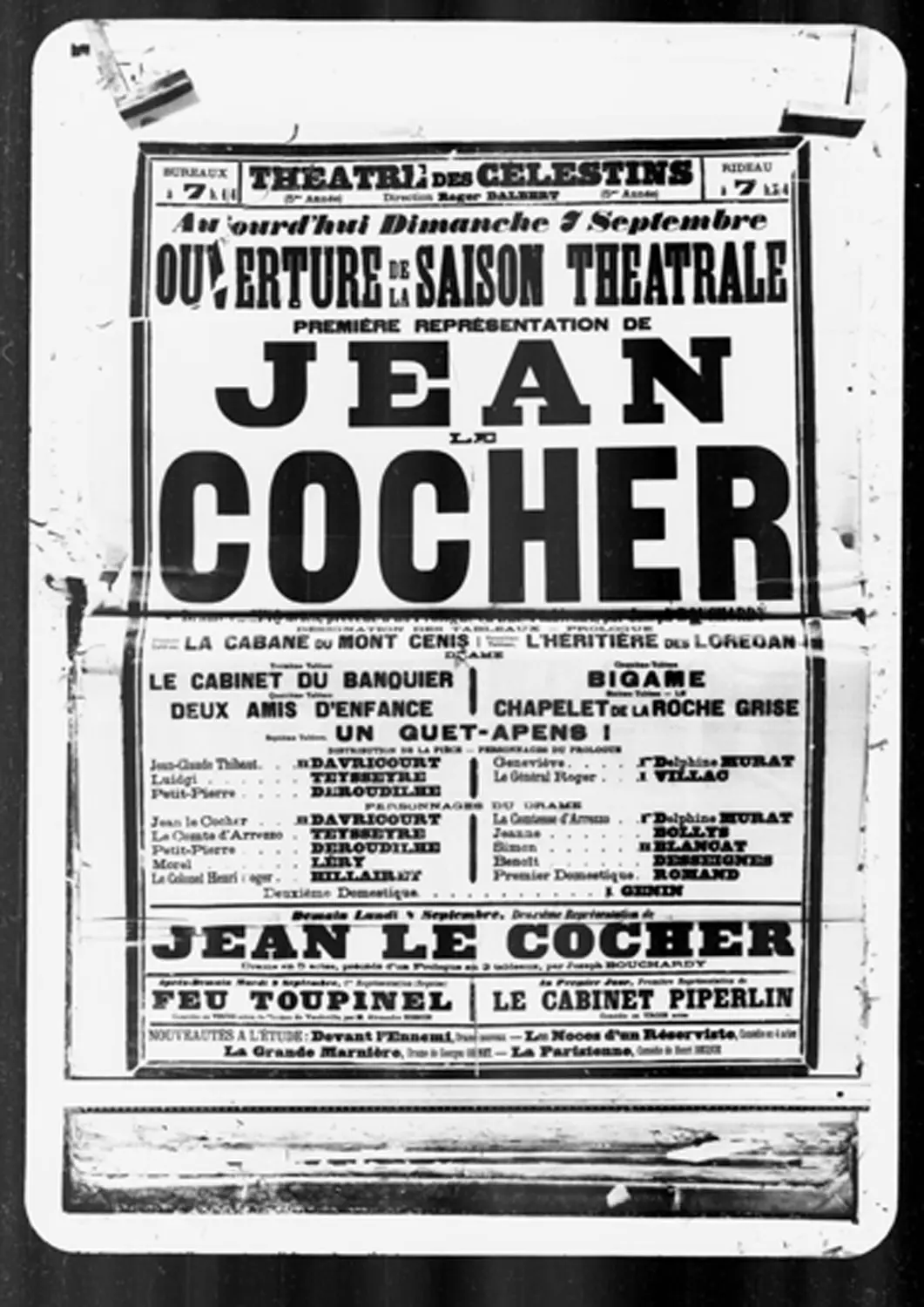 Jean le cocher première