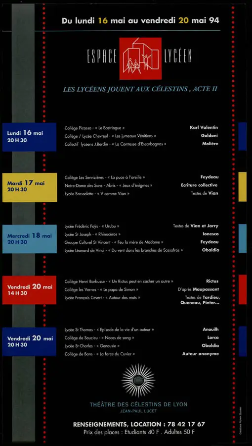 Les Lycéens jouent aux Célestins, Acte II_AFF_001